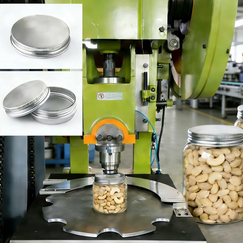 Linha de produção de tampa rosqueada de caju